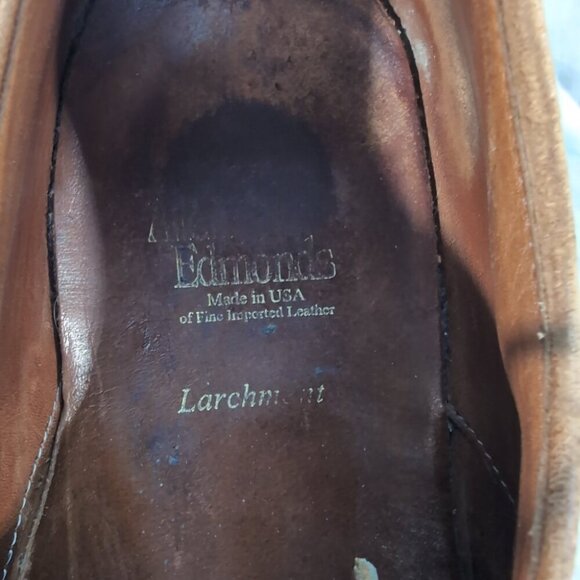 Allen Edmonds Larchmont Men’s 12B Brown Leather Wingtip Oxford Dress Shoes - Picture 3 of 9